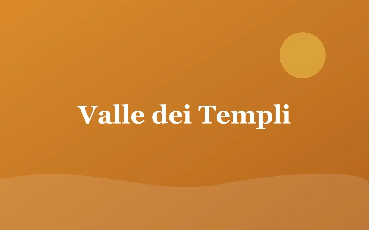 Tempio greco nella Valle dei Templi al tramonto